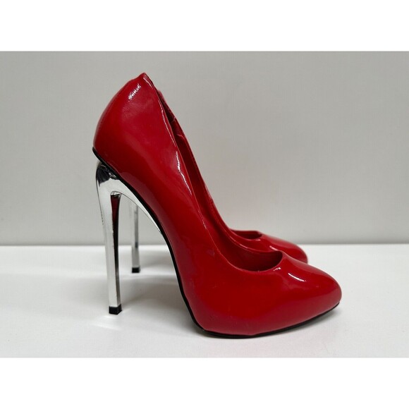 Steve Madden lipstick women size 5.5 M stiletto heel  Pumps Red Leather upper - Picture 3 of 10